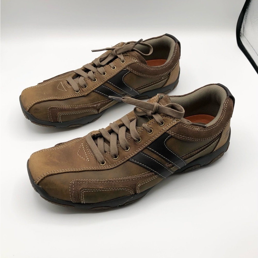 Skechers Brown Leather Men’s Comfort Active Sneaker - Men’s Size 8